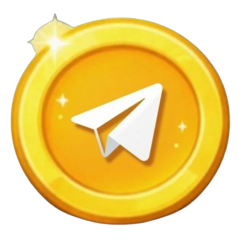 $Telegram gold coin with the Telegram paper plane logo